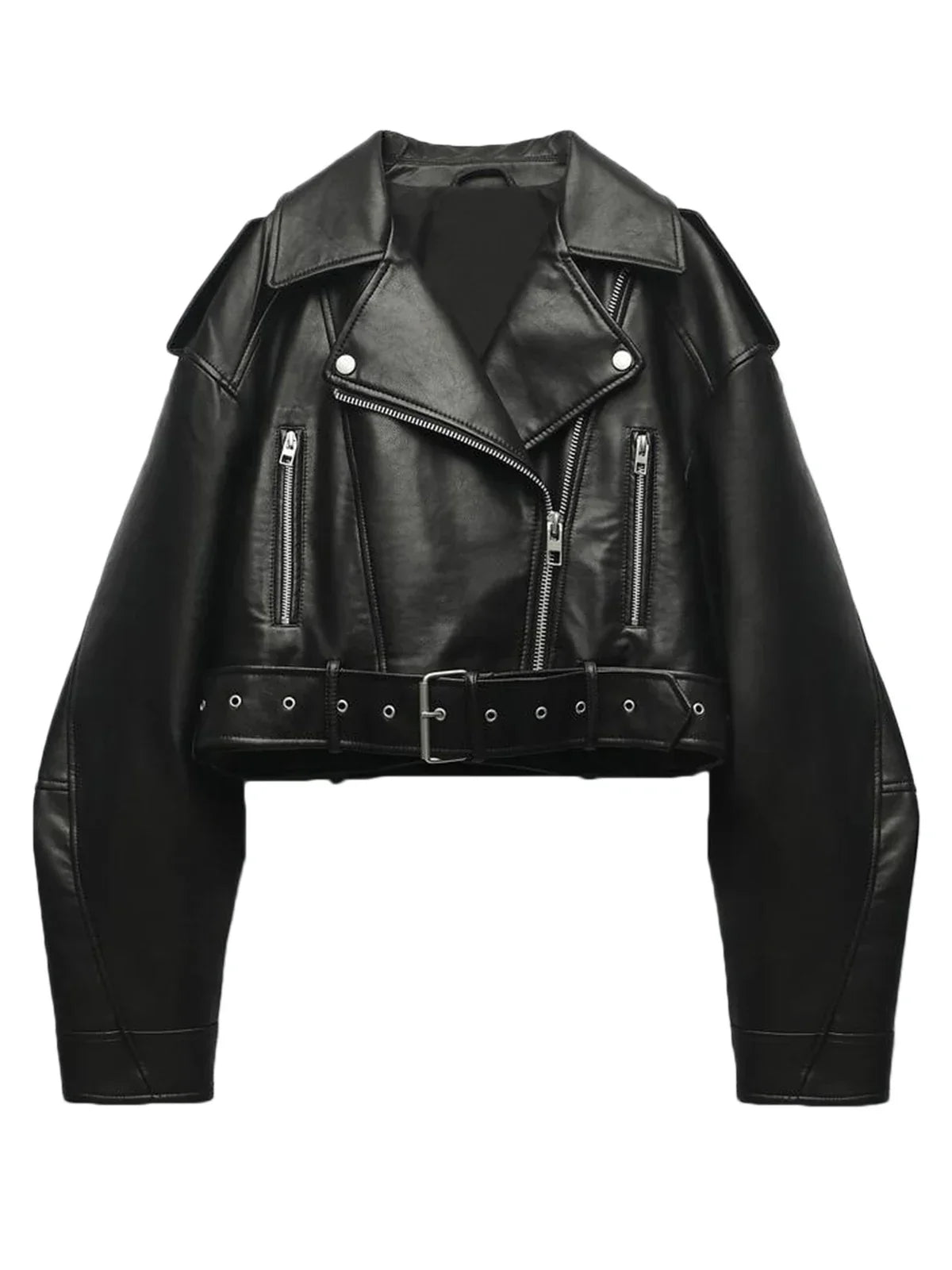 Women's - Classic Biker Jacket - Casual Style