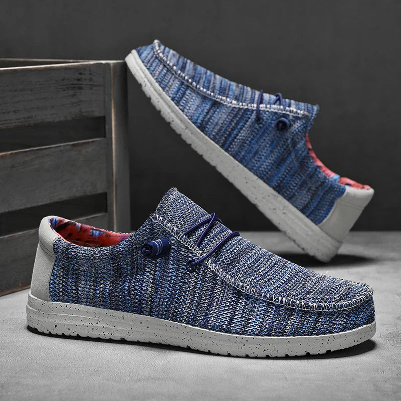 Men's - Lightweight Canvas Shoes - Mesh - Slip on - Breathable & Stylish Footwear
