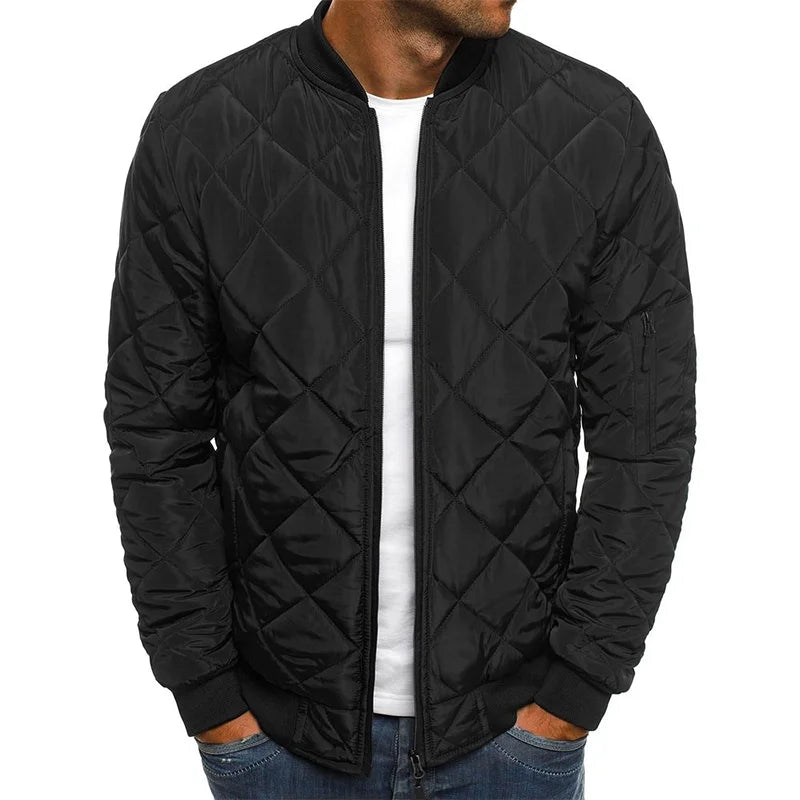 Men - Jacket - Cotton - Diamond Pattern