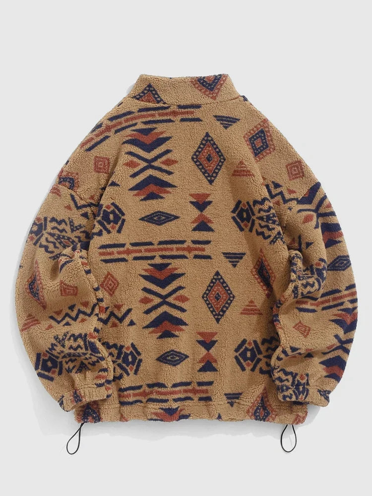 Jumper with ethnic print