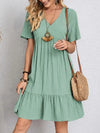 Airy dress with V-neckline