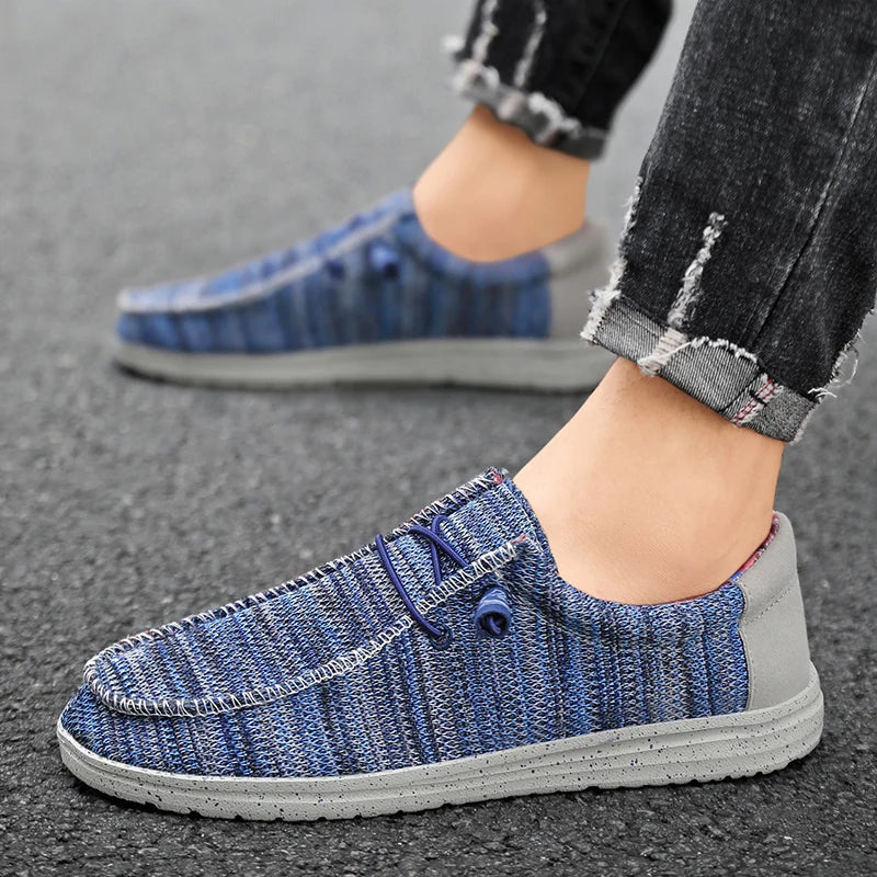 Men's - Lightweight Canvas Shoes - Mesh - Slip on - Breathable & Stylish Footwear