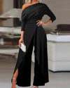 New fashionable, simple, elegant jumpsuit with wide leg