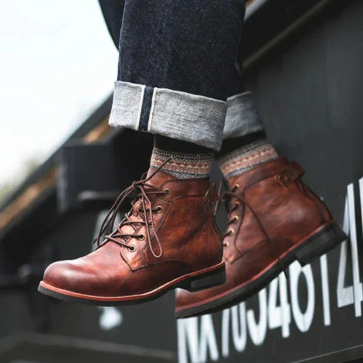 Men's - High Boots - Leather - Comfortable Sleek Design