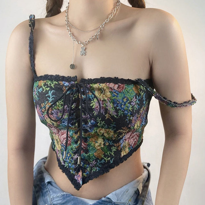 Floral corset tops