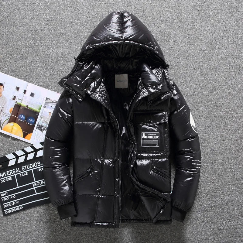 Men's - Hooded Down Jacket - Warm Winter Wear