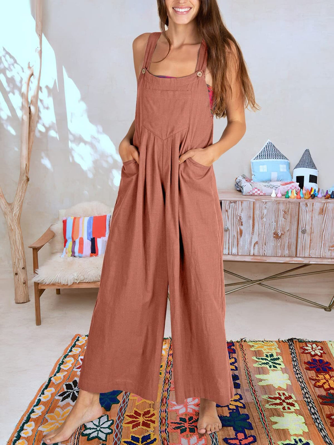 Sleeveless jumpsuit for women