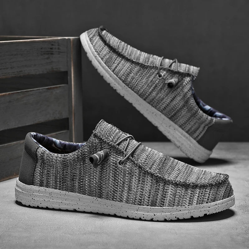 Men's - Lightweight Canvas Shoes - Mesh - Slip on - Breathable & Stylish Footwear