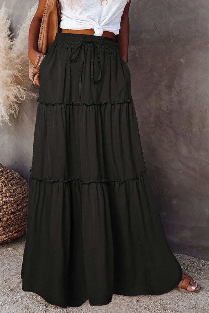Bohemian skirts with elasticated waist