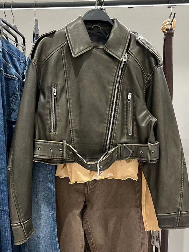 Women's leather jacket