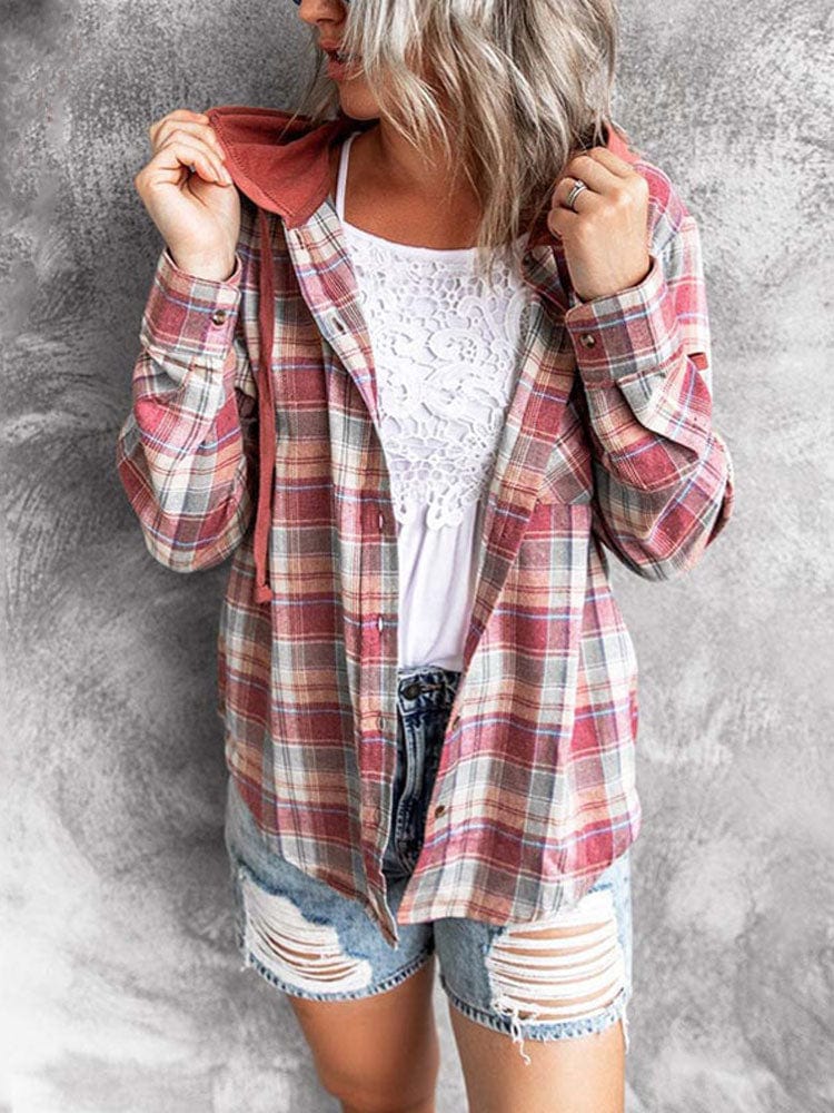 Chequered cardigan