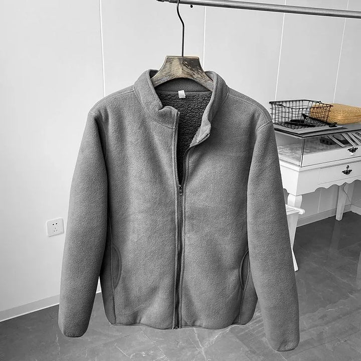 Fleece stand-up collar jacket