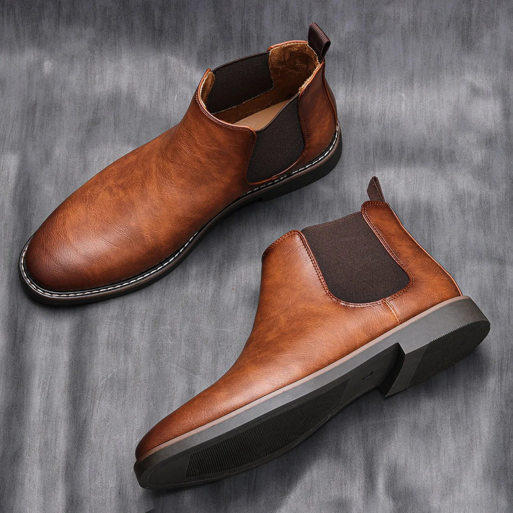 Men's - Timeless Chelsea Boots - Durable Leather - Classic Style - Minimalist design - Stylish Footwear