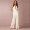 Comfortable long jumpsuit with wide trousers