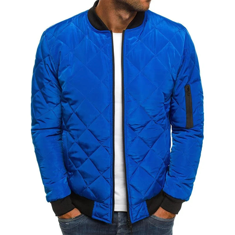 Men - Jacket - Cotton - Diamond Pattern