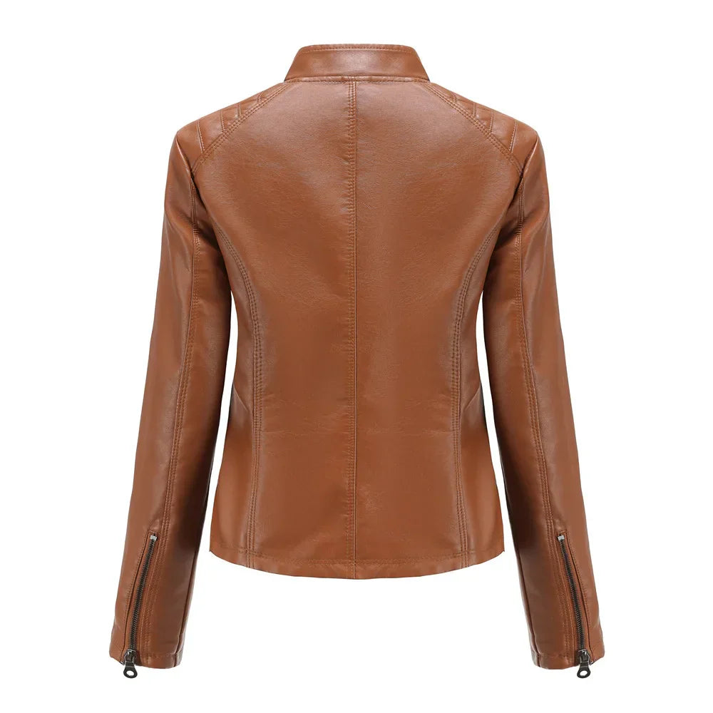 Stylish leather jacket for women