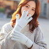 Women's gloves - Sweet and warm, cotton gloves with plush, touchscreen for cycling