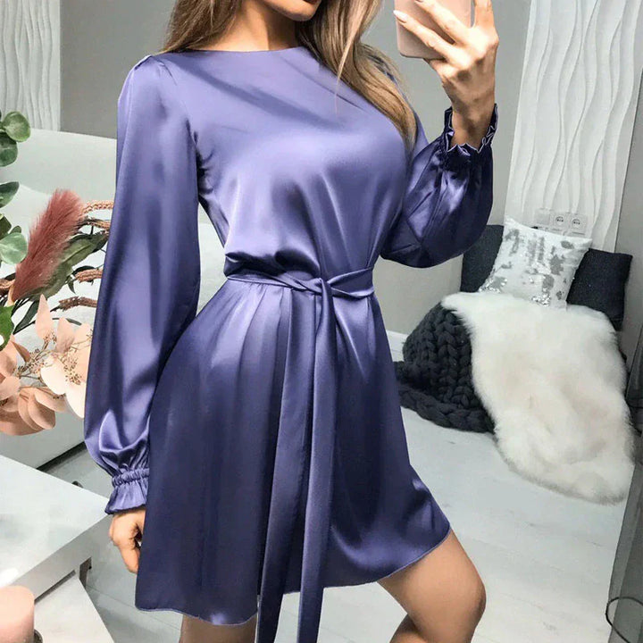 Elegant ladies satin dress