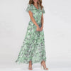 Long summer dress with floral pattern