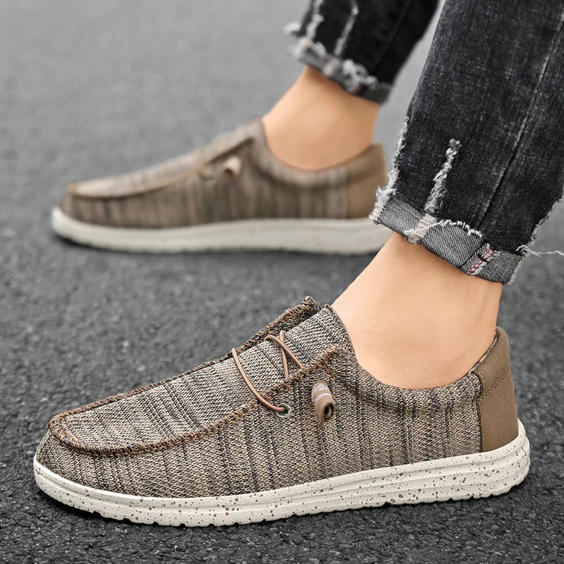 Men's - Lightweight Canvas Shoes - Mesh - Slip on - Breathable & Stylish Footwear