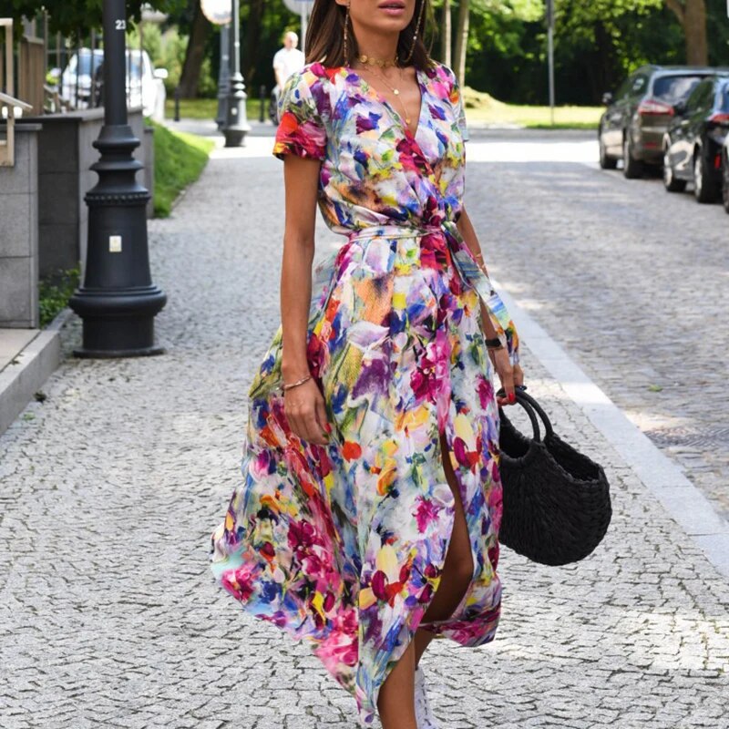 Dress with floral print spring/summer