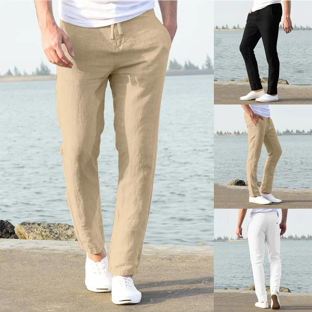 Cotton linen trousers