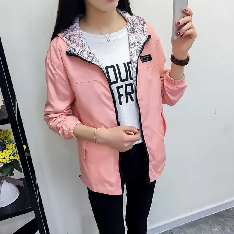 Ladies double-sided jackets: New spring and autumn oversized short coats