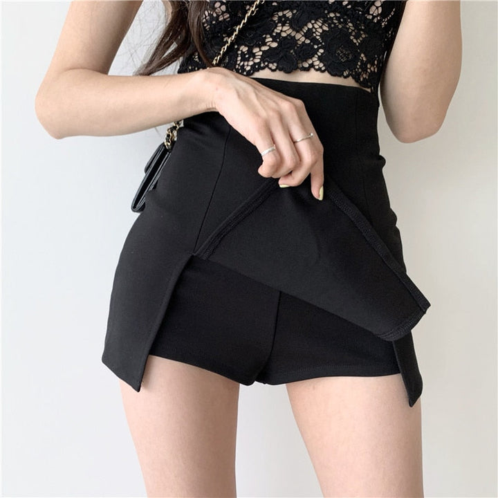 Seductive slit shorts - Women's office suit skirt