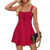 A-line tie-up mini dress