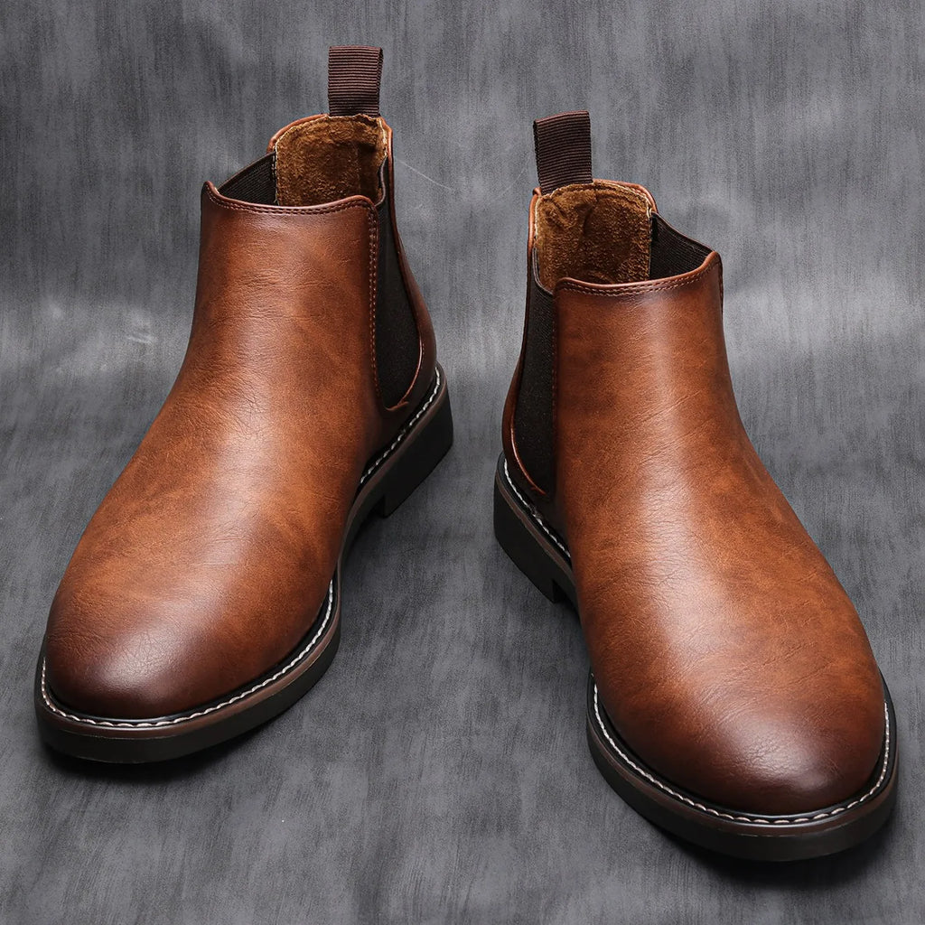 Men's - Timeless Chelsea Boots - Durable Leather - Classic Style - Minimalist design - Stylish Footwear