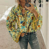 Blouse with bohemian floral pattern