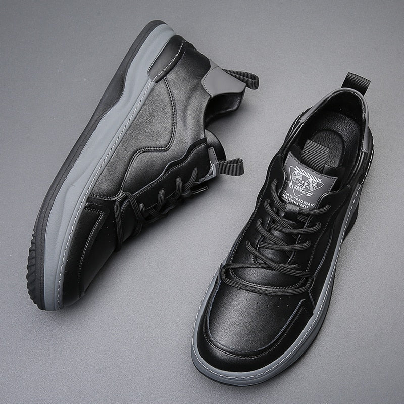 Men's - Sneakers – Genuine Leather, Low-Top – Casual Footwear