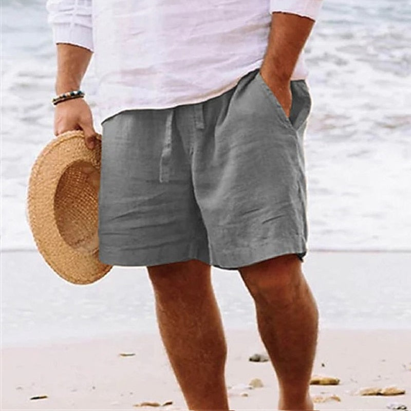 Sustainable men's linen shorts made from organic linen