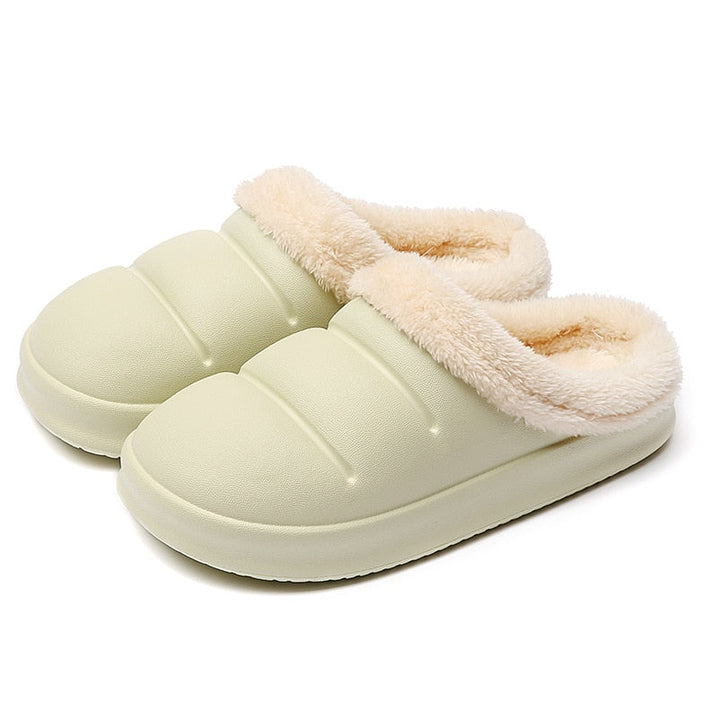 Women's waterproof warm plush slippers