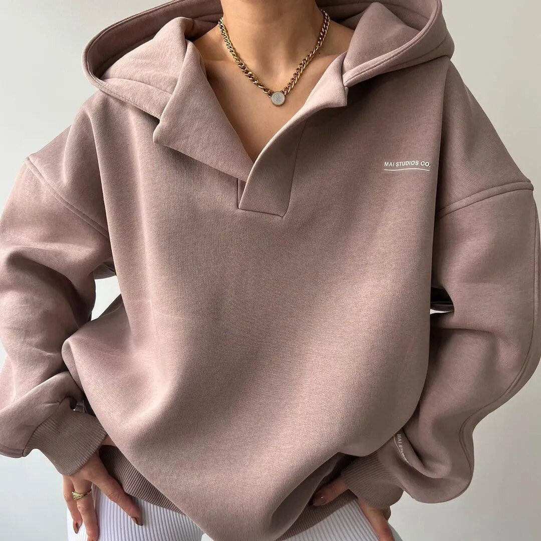 Women's - Oversized Hoodie - Drop Shoulder Style