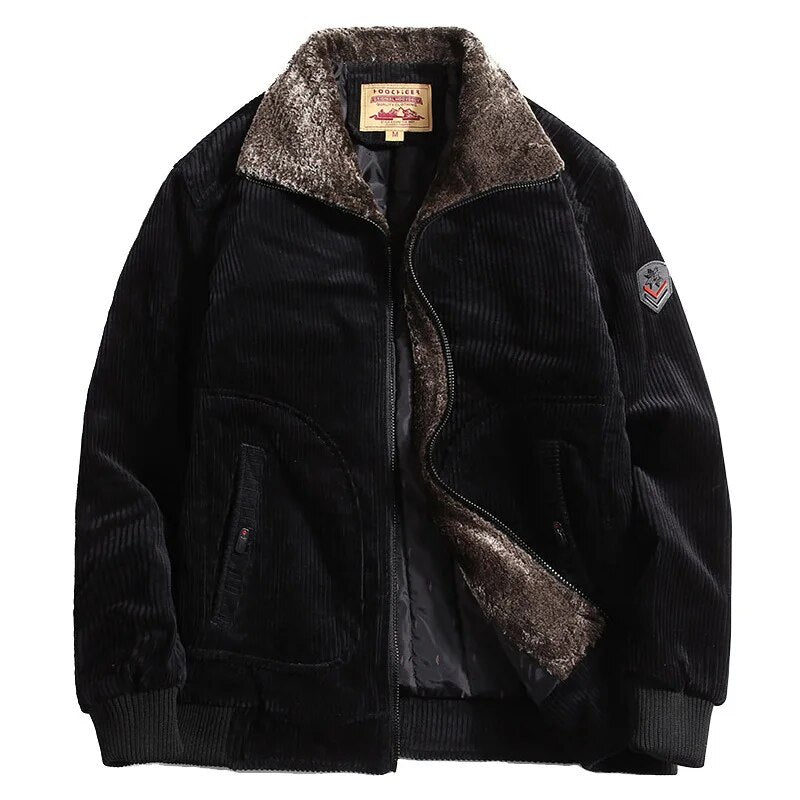 Men's - Corduroy Winter Jacket - Cosy & Stylish Outerwear