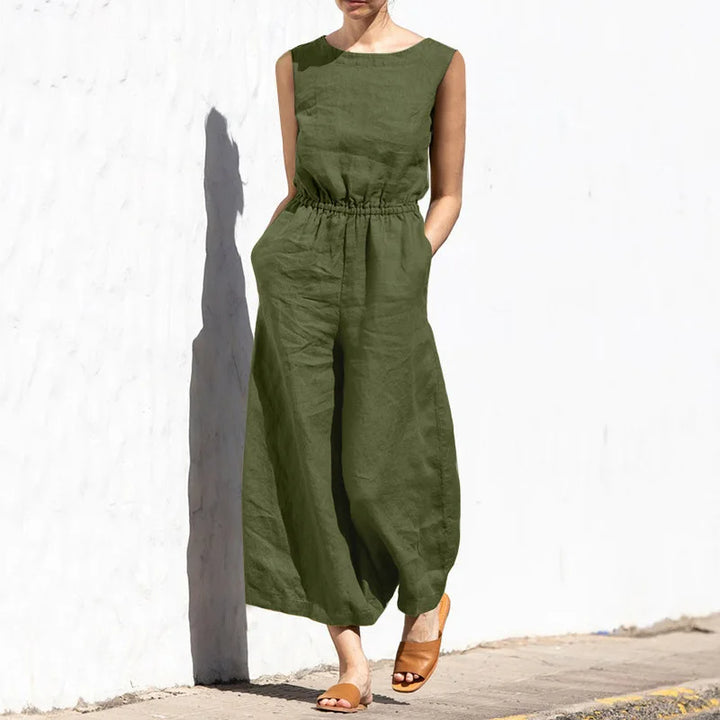 Cotton-linen overall