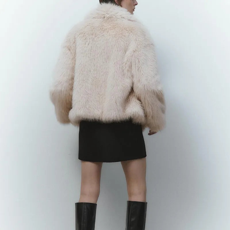 Stylish faux fur coat for women