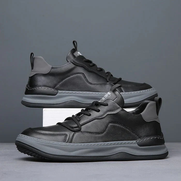 Men's - Sneakers – Genuine Leather, Low-Top – Casual Footwear