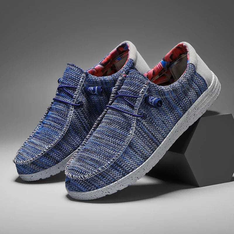 Men's - Lightweight Canvas Shoes - Mesh - Slip on - Breathable & Stylish Footwear