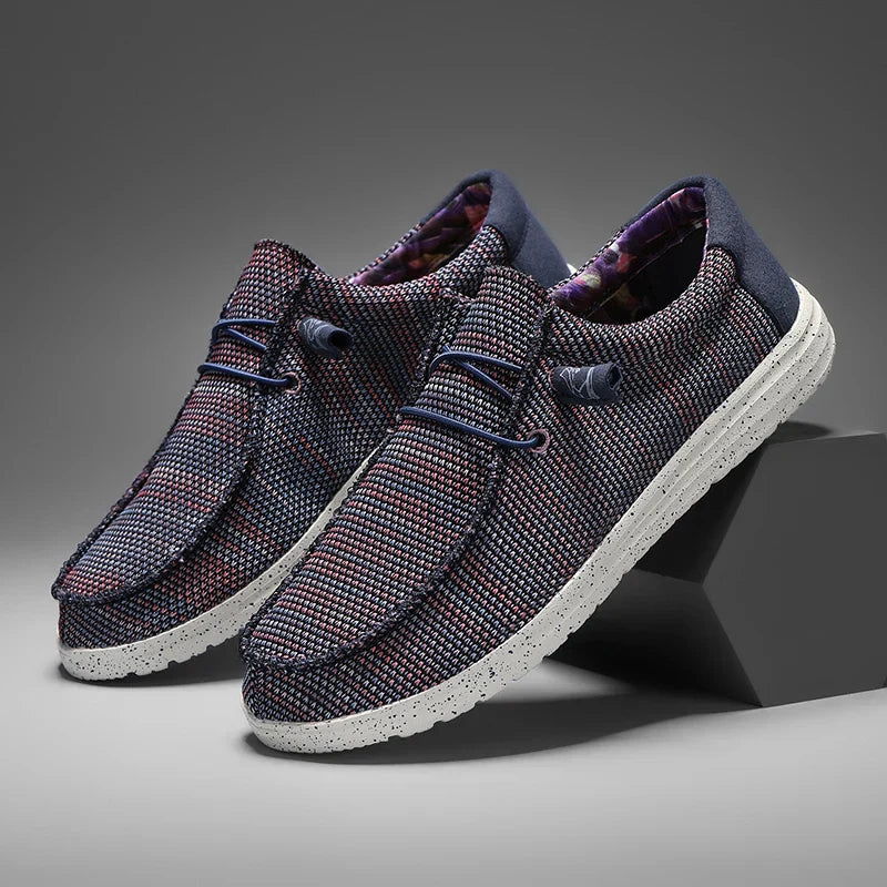 Men's - Lightweight Canvas Shoes - Mesh - Slip on - Breathable & Stylish Footwear