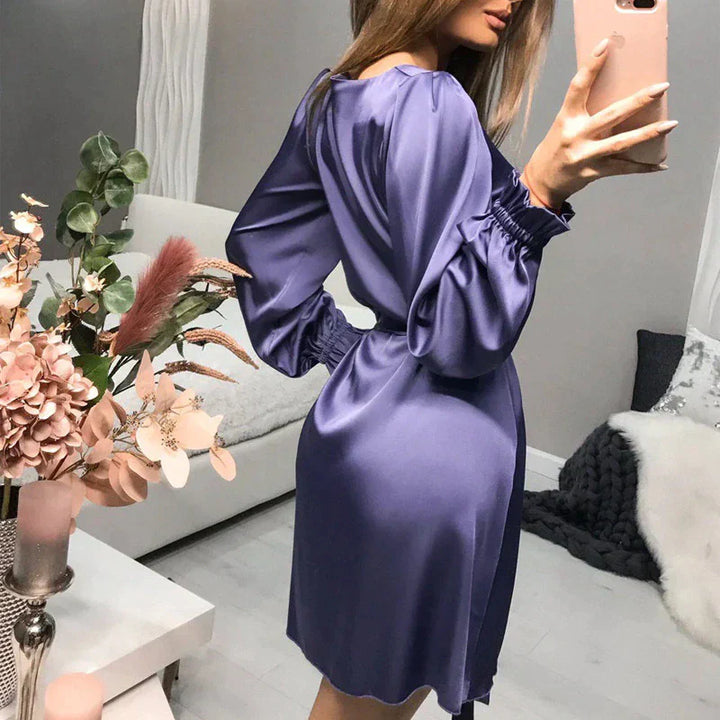 Elegant ladies satin dress