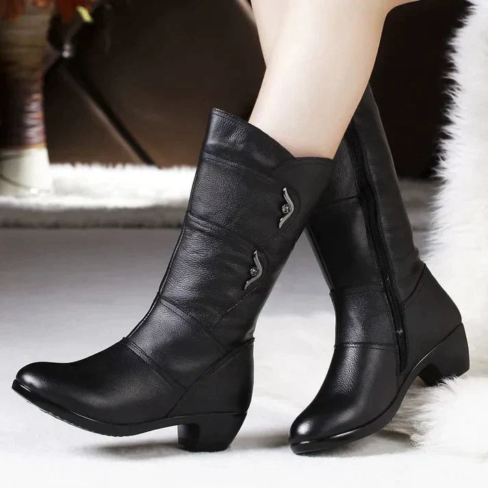 Women's - Black Winter Boots - Warm & Cosy