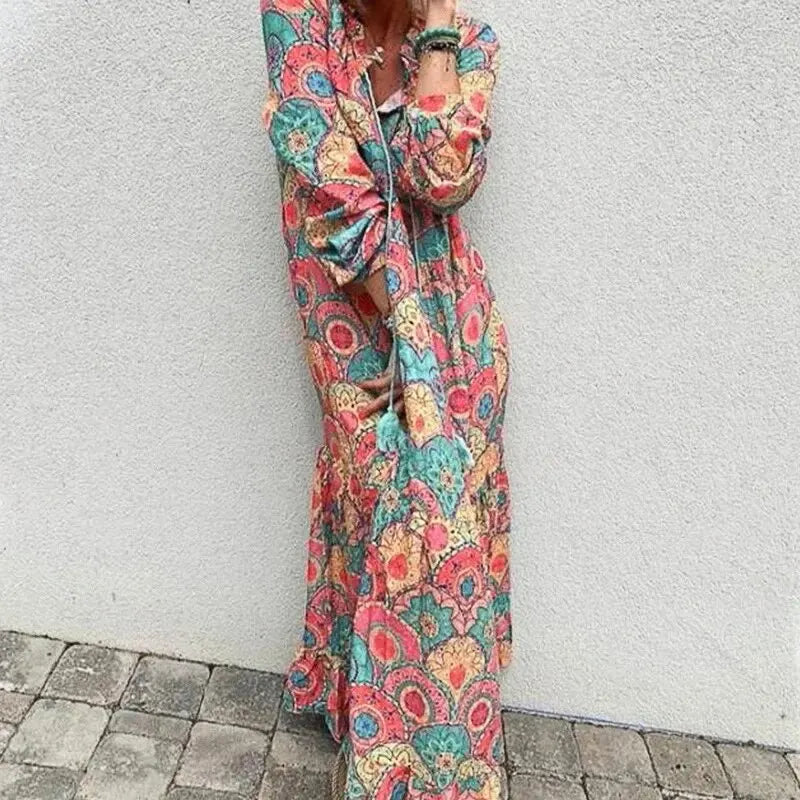 Printed maxi dress