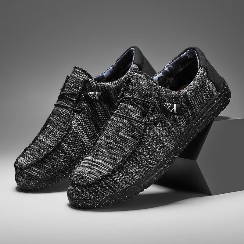 Men's - Lightweight Canvas Shoes - Mesh - Slip on - Breathable & Stylish Footwear