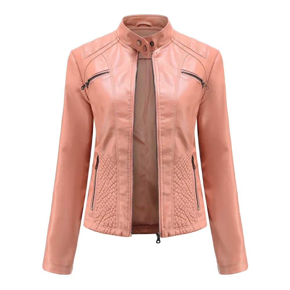 Stylish leather jacket for women