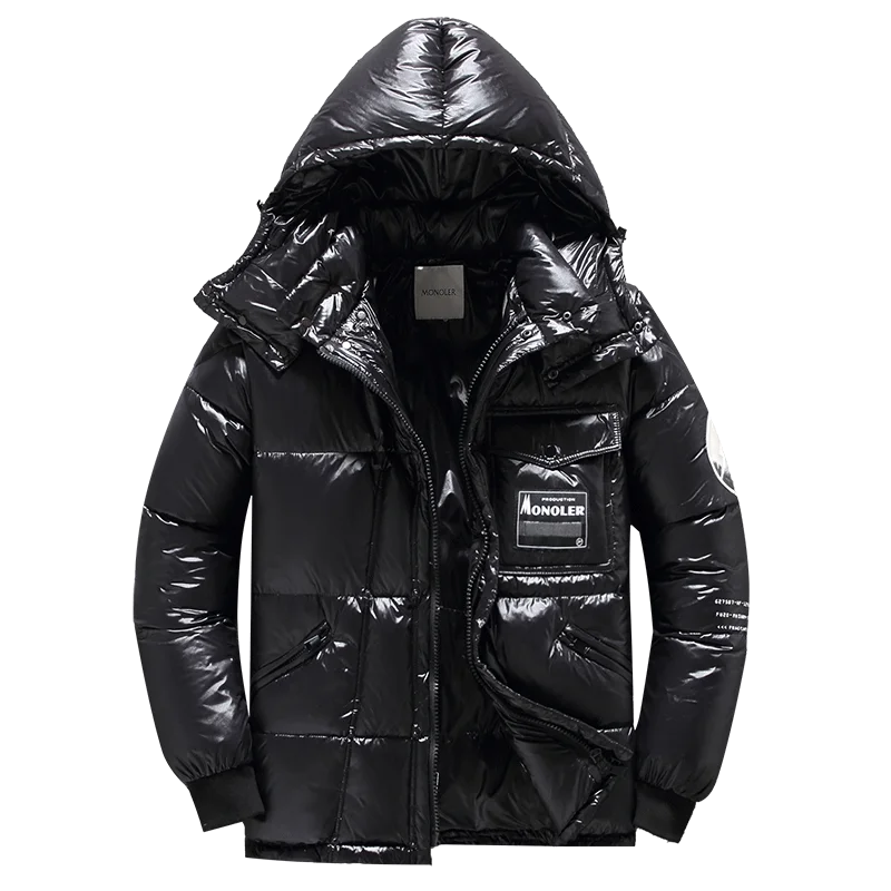 Men's - Hooded Down Jacket - Warm Winter Wear