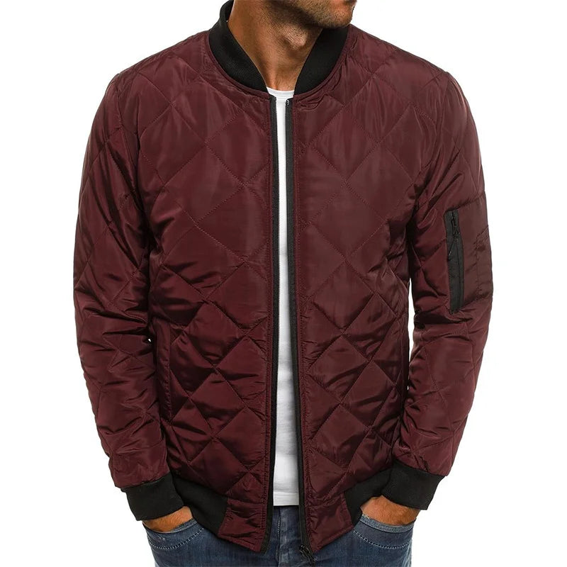 Men - Jacket - Cotton - Diamond Pattern