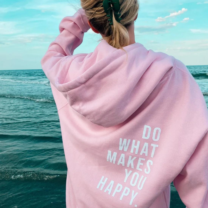 Hoodie with a happy statement