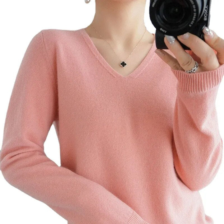 Jumper with V-neck